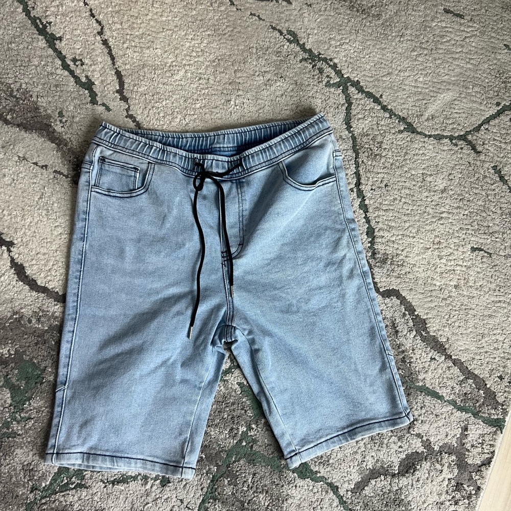 Stylish Light Blue Men's Jean Shorts